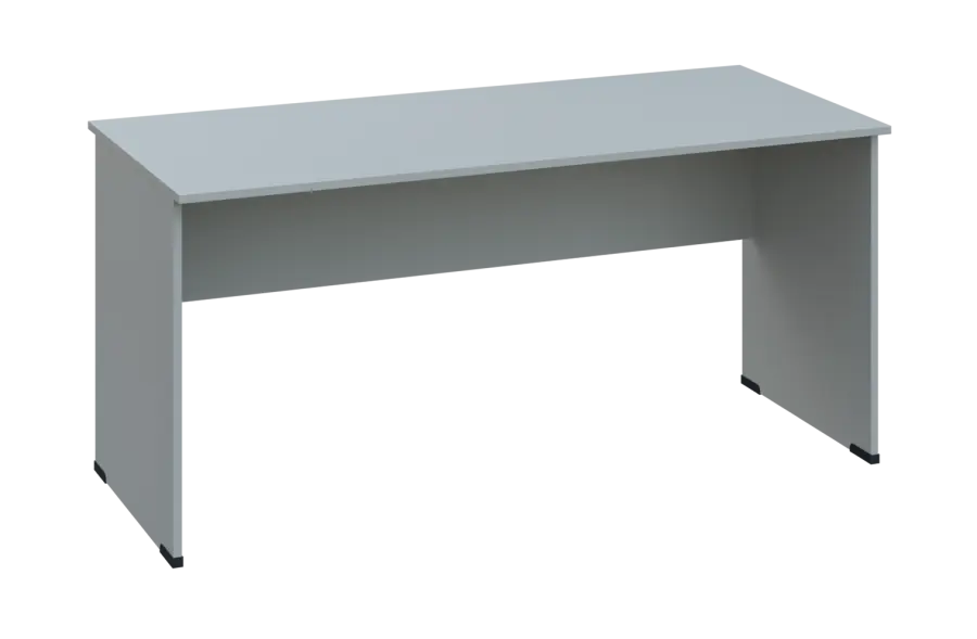 EPL 17 - 16 stůl kancelářský, dřevěná podnož, deska 18 mm, široký 1600 mm, šedá